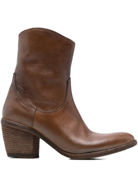 Fauzian Jeunesse 75mm zipped cowboy boots Brown 3880