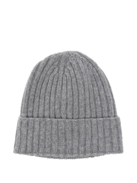 Dell'oglio ribbed beanie hat Grey 168DO