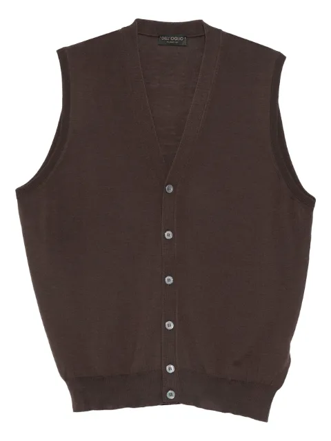 Dell'oglio button-fastening sleeveless cardigan Brown CB1SMRM16R