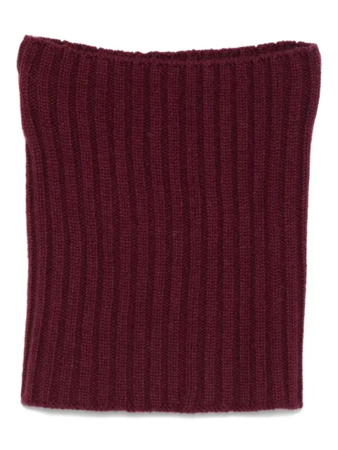 Dell'oglio ribbed cashmere neck warmer Red 168C
