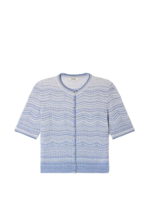 SANDRO decorative knit cardigan Blue SFPCA01454