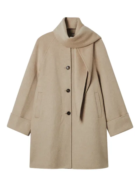 b+ab button scarf coat Neutrals 5F134AI