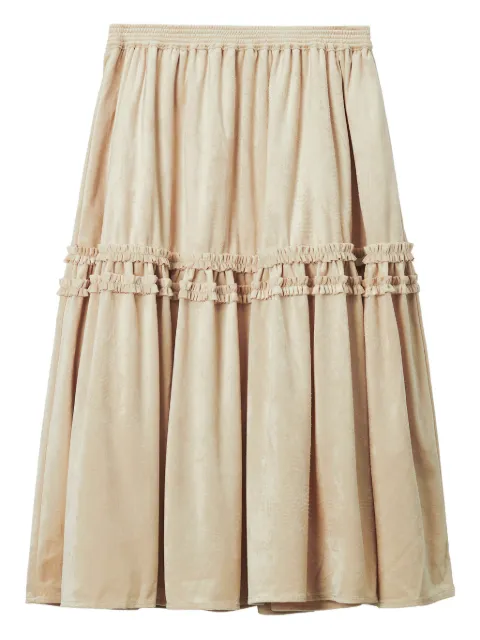 tout a coup ruffled-detail skirt Neutrals S125AW5