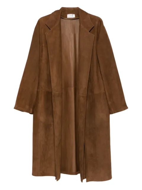 The Row Serenis panelled-split coat Brown 10518L643