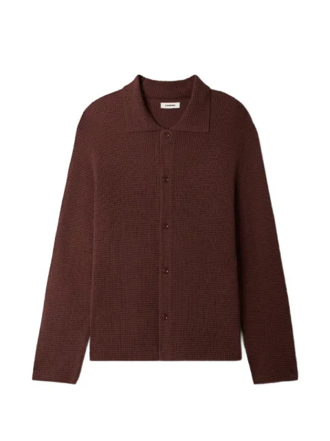 SANDRO waffle-knit shirt Brown SHPTR00735
