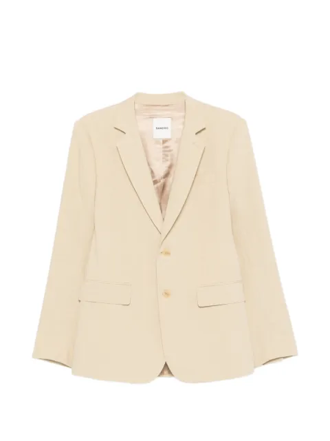 SANDRO classic linen suit jacket Neutrals SHPVE01247