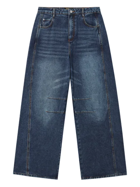 Mini Cream panelled jeans Blue 5WM122A