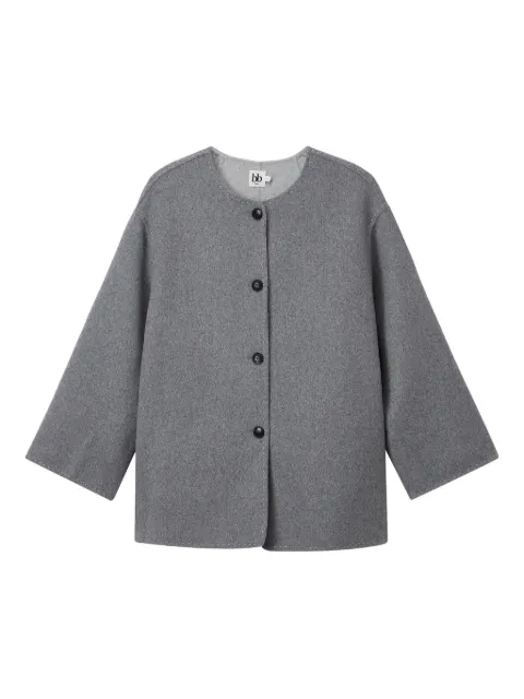 b+ab button scarf jacket Grey 5W173AS
