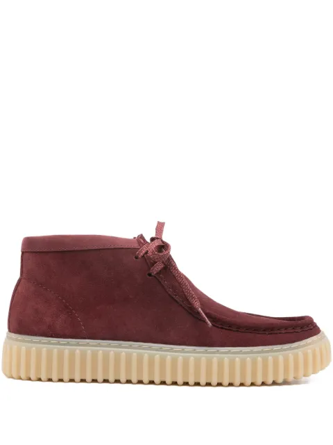 Clarks Originals Torhill Hi lace-up leather boots Red 26183423