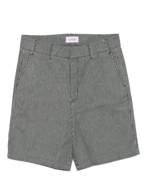 THAMES MMXX striped denim shorts Black MMXX1025SHTBLK050