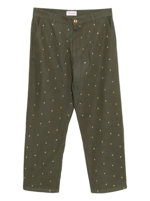 THAMES MMXX gold studs jeans Green MMXX1025TRSGRN032