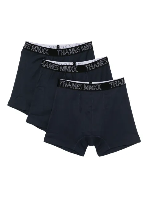 THAMES MMXX logo-waistband boxers (set of three) Blue MMXX0121BOXNVY0057