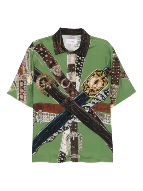 THAMES MMXX printed shirt Green MMXX1025SHTMTI029