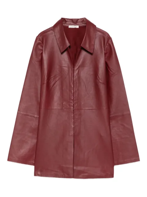 By Malene Birger Alleys collared-panelled shirt Red 102106