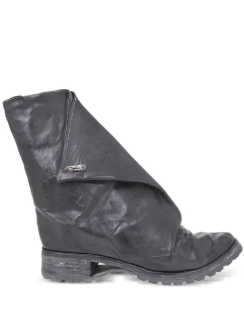 Carol Christian Poell zip-detail folded boots Grey AM2681TROOMSPTC19
