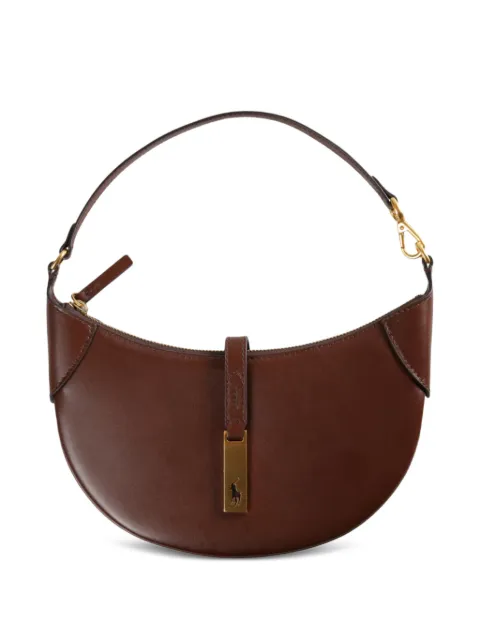 Polo Ralph Lauren mini Polo ID leather shoulder bag Brown 428871248022