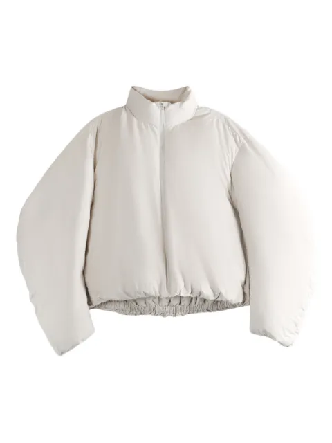 Amomento zip-up funnel-neck jacket White AM25FWW03JP