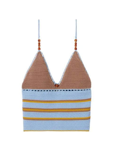 Claudie Pierlot multicolour crochet top Blue CFPTO01136