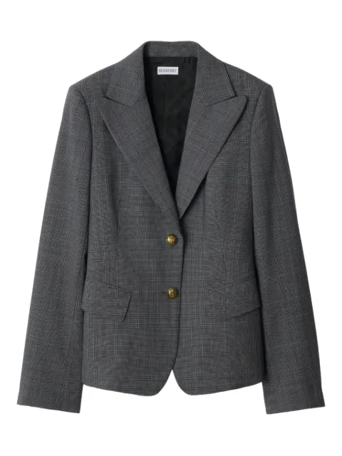 Burberry Check wool tailored jacket Grey 8118300