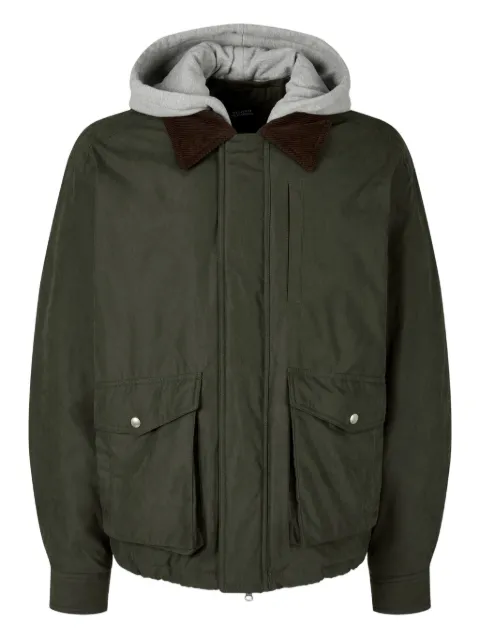 TOMBOY corduroy-collar bomber jacket Green 9155414122