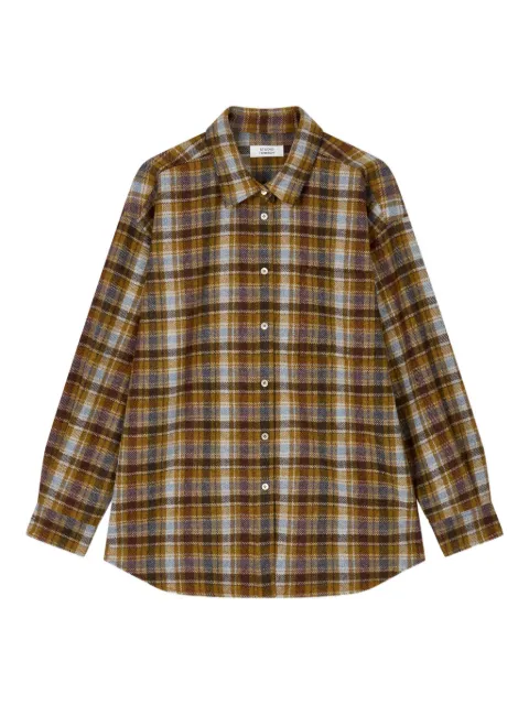 TOMBOY checkered wool shirt Brown 9105421220