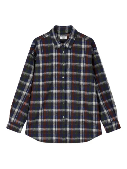 TOMBOY checkered wool shirt Blue 9105421220