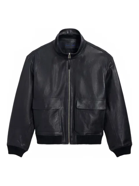 Proenza Schouler Sterling zip leather bomber jacket Black M2542003LR233