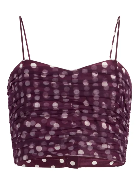 Cinq A Sept Camille polka dot camille top Purple ZW213011219ZDEPL