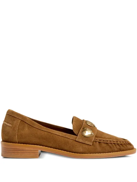 Cinq A Sept Gretta hearts suede loafers Brown SH085L10766Z