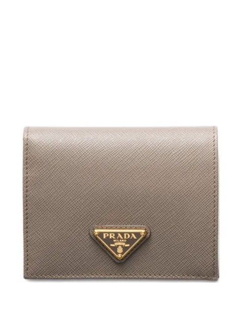 Prada small Saffiano-leather wallet Neutrals 1MV204QHH
