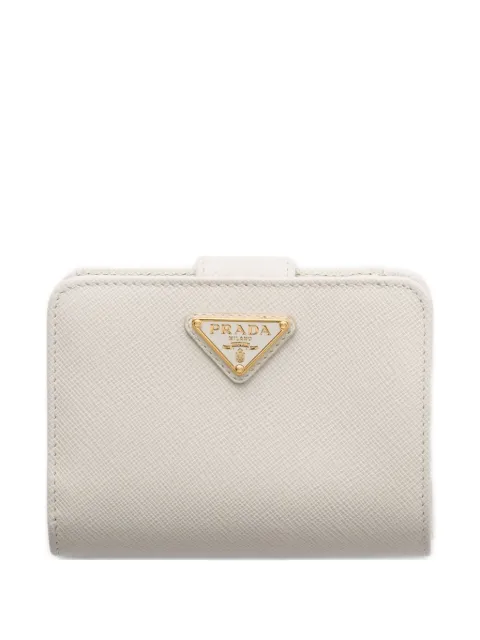 Prada small Saffiano leather snap wallet White 1ML018QHH