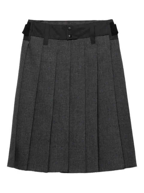 Prada pleated midi skirt Grey P184ZSOOO18V5
