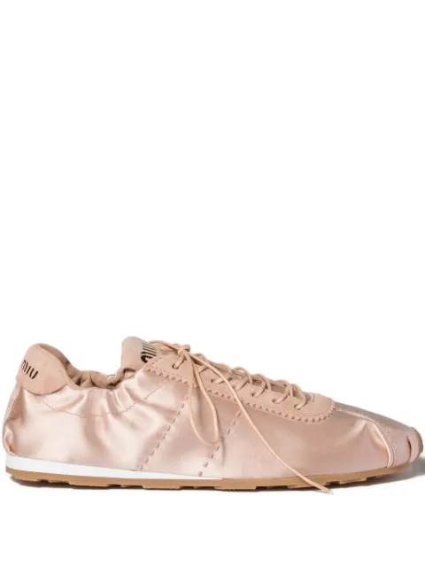Miu Miu Plume satin sneakers Pink 5E570EF005049