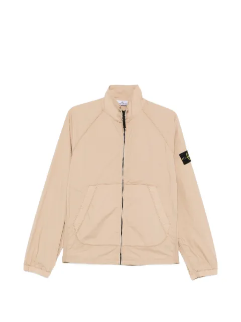 Stone Island logo-patch oversized-fit zip-up jacket Neutrals L1S156100044S0003