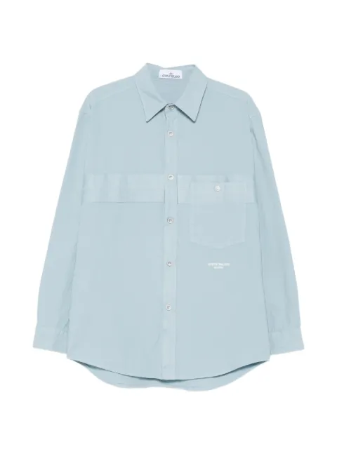 Stone Island 1200029 cotton nylon Panama_S.I. Marina overshirt Blue L1S151200029S0X28