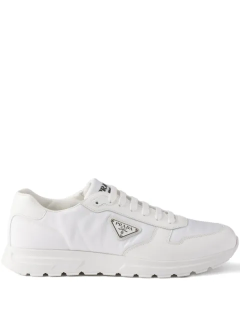 Prada Prax 01 Re-nylon and brushed leather sneakers White 2EE443FG0003LF5