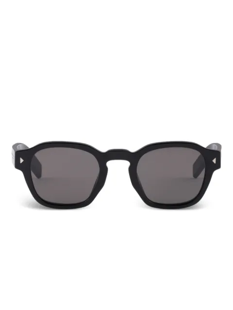 Prada logo-plaque geometric-frame sunglasses Black SPRA16C049E16K