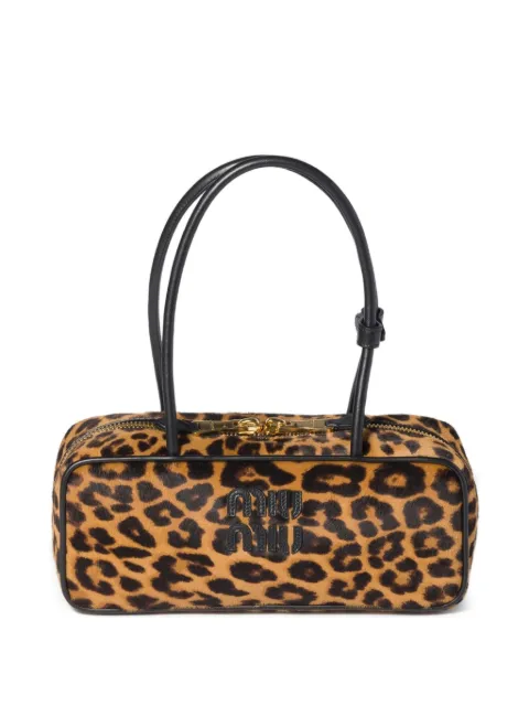 Miu Miu Beau animal-print tote bag Brown 5BB173VOWM2D2E