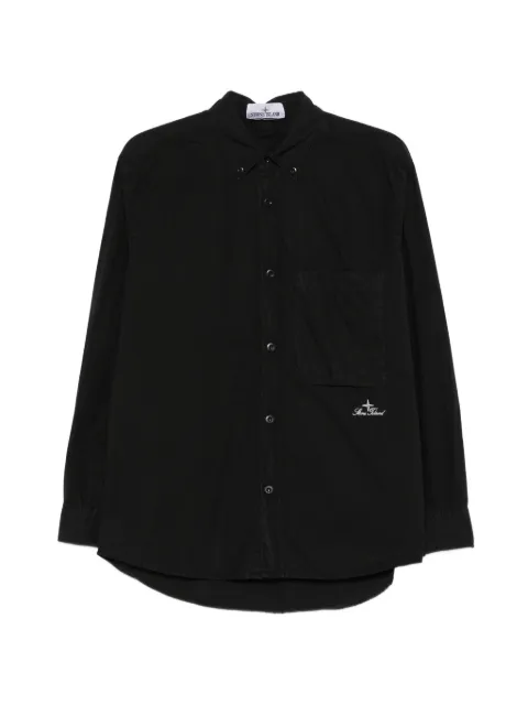 Stone Island 1100027 organic cotton Tela 'Paracadute' overshirt Black L1S151100027S0168