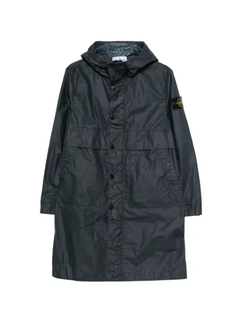 Stone Island button-fastening hooded coat Blue L1S157100002S0290
