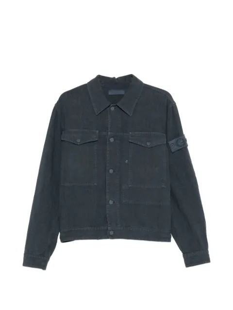 Stone Island buttoned flap-pocket jacket Blue L1S154100040S0F35