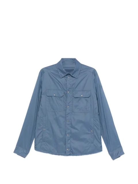 Moncler logo-patch shirt jacket Blue L10912F00054597SN
