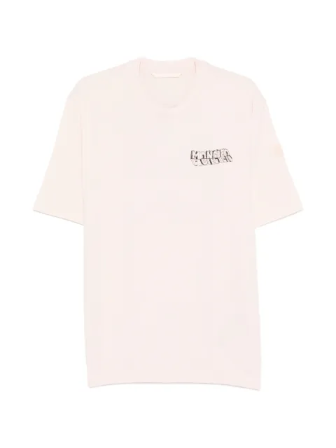 Moncler logo T-shirt Pink L10918C0003689AUG