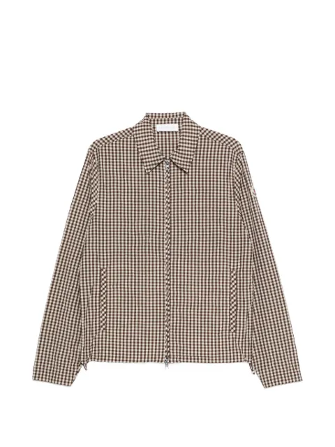 Moncler gingham crinkle shirt jacket Brown L10912F00061599DI