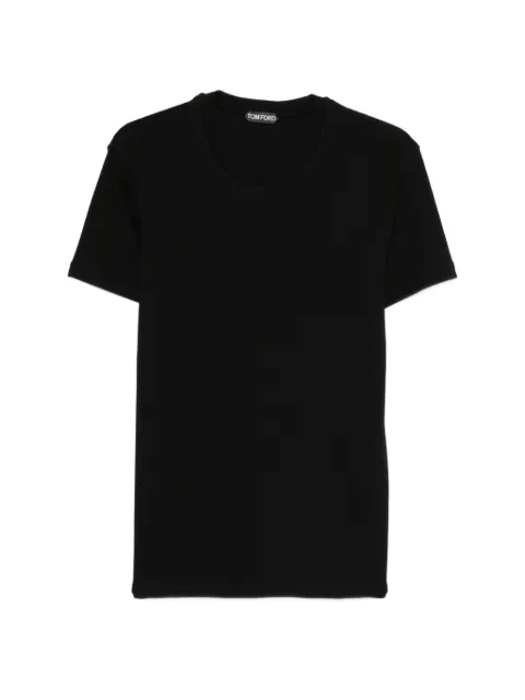 TOM FORD perforated crew-neck T-shirt Black JCS032JMC111