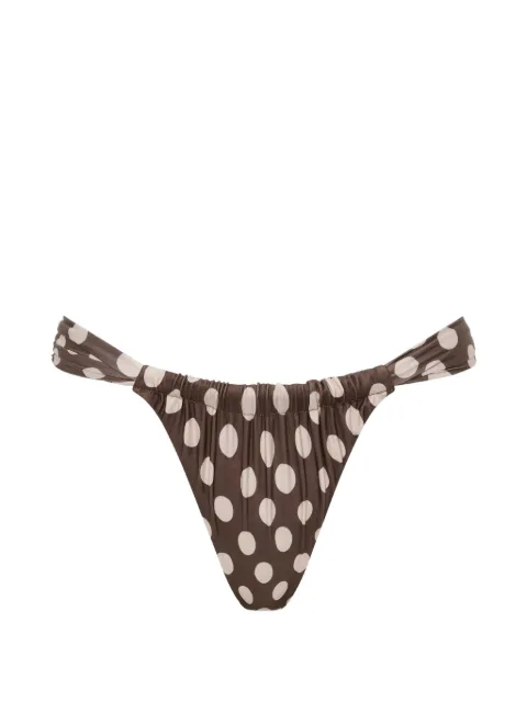 Faithfull Andez polka-dot bikini bottoms Brown FFS341COD