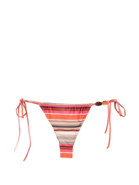 Faithfull Ombra striped-pattern bikini bottoms Orange FFS580MUA