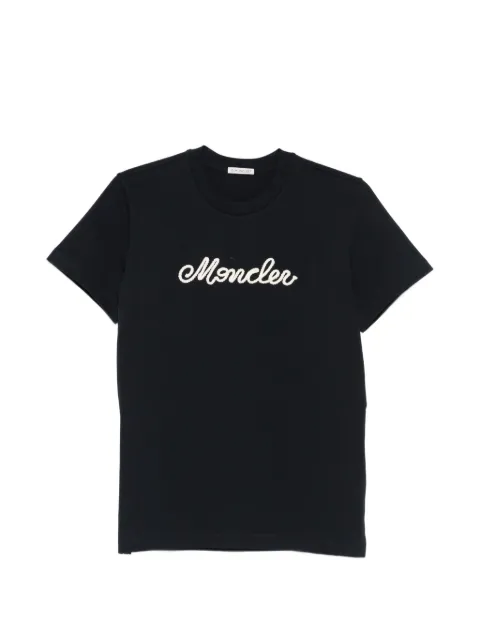 Moncler logo-embroidered T-shirt Blue L10938C0005189AUG