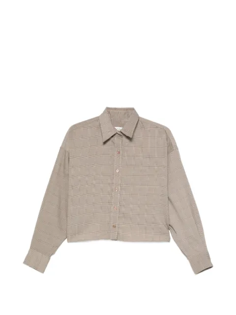 The Frankie Shop Arlen boxy shirt - beige glen plaid Neutrals CHFS220399370103