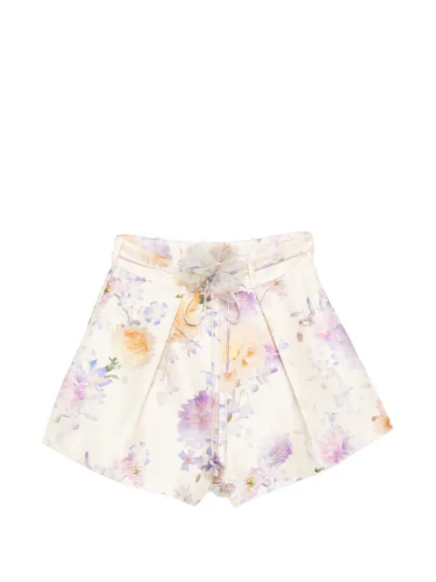 ZIMMERMANN Luna floral-print shorts Neutrals 7922AS261